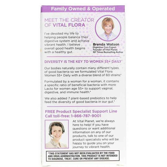 Vital Flora Women 55+ Probiotic + Prebiotics Shelf Stable, VTP